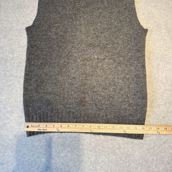 Kenneth Roberts Wool Vest Mens Small Gray Sleeveless Jumper Sweater Vneck - Picture 7 of 7